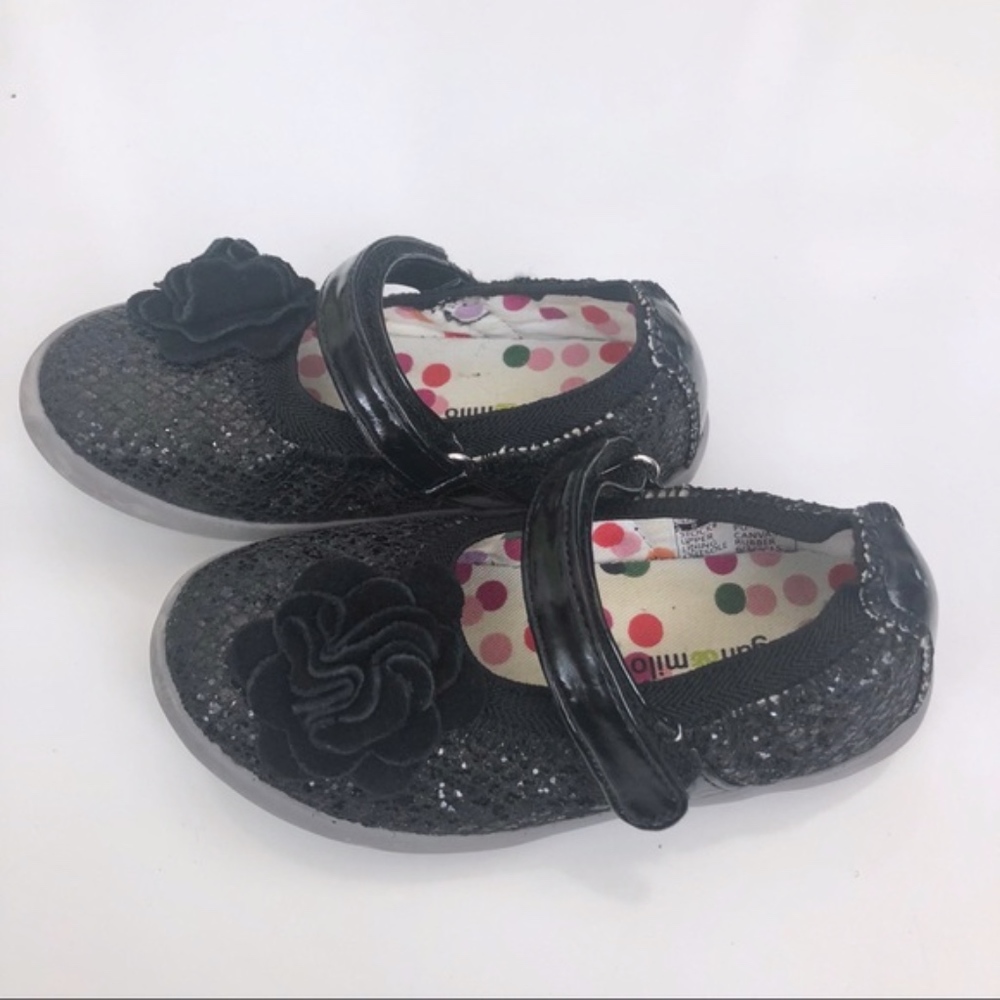 Morgan & Milo Black Mary Jane Tennis Shoes girls 8